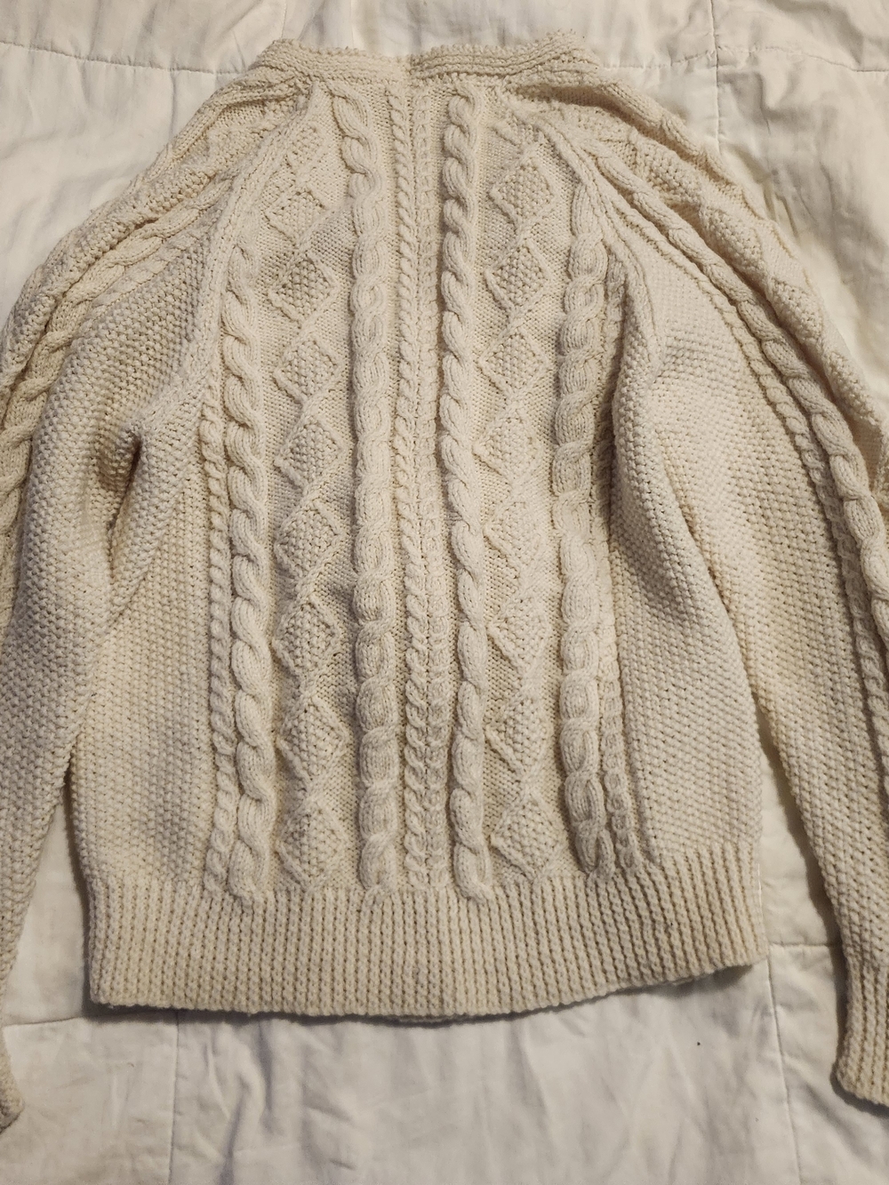 HANDMADE Cable Knit Button-Front Sweater Cardigan - Picture 8 of 11